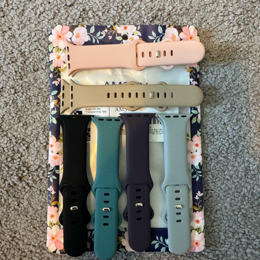 Set of 6 Colorful Apple Watch Bands